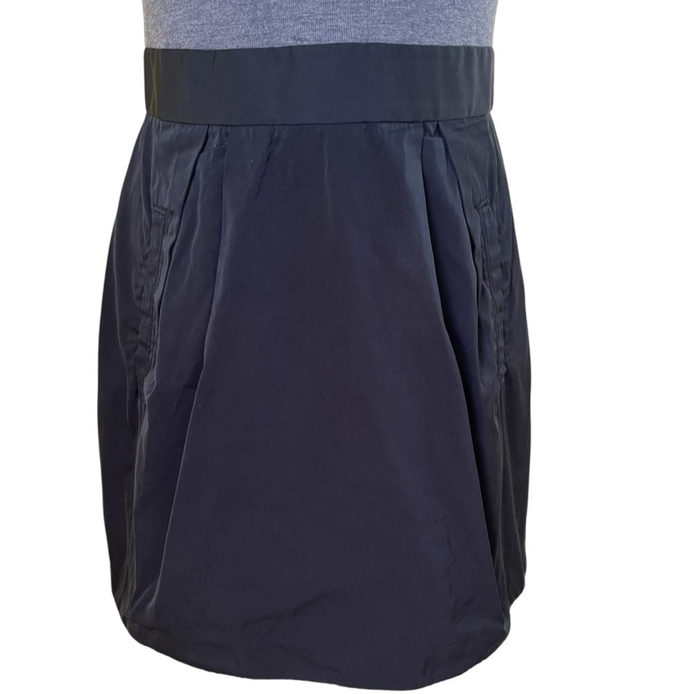 Theory Gray and Black Sleeveless Aline Mixed Fabric Mini Dress 4 - Picture 4 of 16